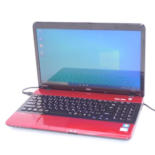 中古良品 赤色 ノートパソコン NEC PC-LS150FS6R Wi-Fi有 15.6インチ Pentium 4GB 750GB DVDマルチ 無線 Windows10 Office 即使用可