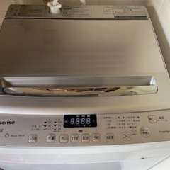洗濯機　2019年購入 Hisense7.5kg 