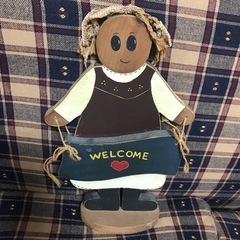 welcomeボード　カントリー人形✨アントステラ風