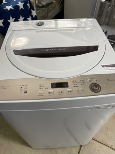2020年　シャープ　洗濯機　6kg  ②