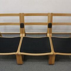 無印良品/MUJI リビングでもダイニングでも使えるソファチェア 3人掛け 肘掛付き 分離可能 ナチュラル   中古家具 店頭引取歓迎 R5638)