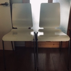 スタッキングチェア ホワイト IKEA 椅子 イス 二脚セット