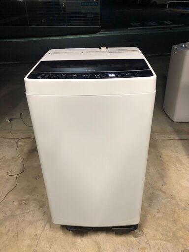 最高の品質の Haier 2019年製 全自動電気洗濯機 しわケア脱水】高濃度洗浄機能 簡易乾燥機能付 JW-C55D　5.5kg 洗濯機