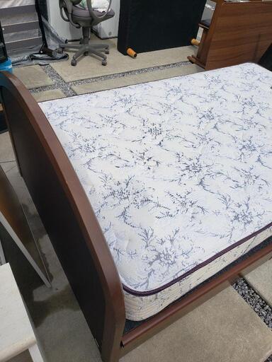 シモンズ beautyrest セミダブルベッド コイルスプリング 引き出し付き