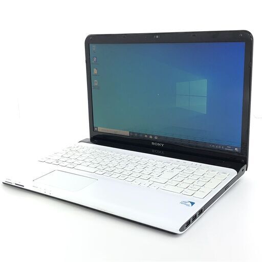 中古美品 高速SSD WiFi有 ノートパソコン SONY SVE15123CJW 15インチ Pentium 4GB DVDRW 無線 Bluetooth webカメラ Windows10 Office