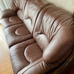 本革スリーピースソファー