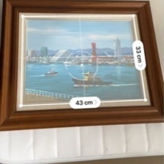 「神戸港」小林幸三作　絵画　56×46