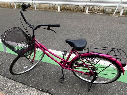 自転車　軽快車　通勤　通学　ピンク色♪