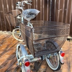 【受け付け終了】YAMAHA 電動アシスト自転車　PASワゴン　PT16 3輪車