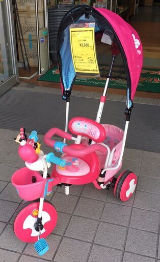 ミニーマウス 三輪車ディズニーピンク系 ジャングル岸和田 下松の三輪車の中古あげます 譲ります ジモティーで不用品の処分