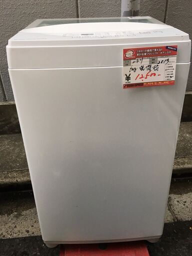 ☆中古 激安！！￥12,500！！ニトリ　6.0kg洗濯機　家電　2019年製　NTR60型　幅52cmｘ奥行53cmｘ高さ92cm　【BD032】