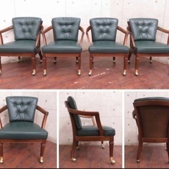 2775番◾️定価70万円‼️maruni ダイニングテーブルセット・本革◾️