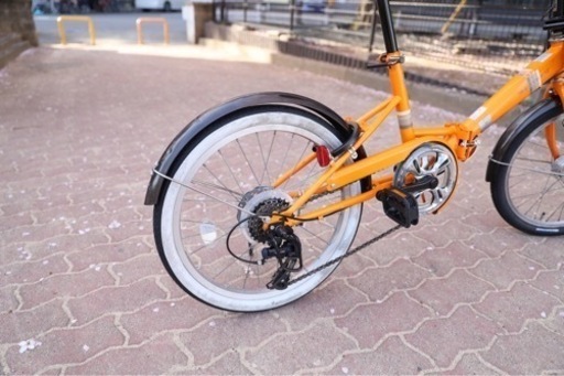 折りたたみ自転車−20インチオレンジ Jeep ジープ 20型 20インチ 6段