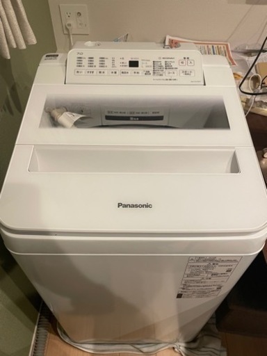 パナソニック2019年製7kg洗濯機(NA-FA70H7-W)