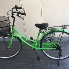 シンプルなママチャリ★グリーン自転車