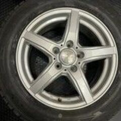 【DUNLOP WM02 205/60R16】スタッドレス【VIOLENTO 16インチ 6.5J5HPCD114.3+48】バリ溝 ヴォクシー ノア等　(MTA296) クレジットカード QRコード決済可能