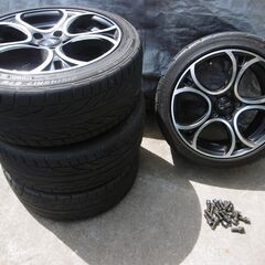 215/45 R17 87W 2019年製 ラジアルタイヤ アルミホイル付 4本セット 