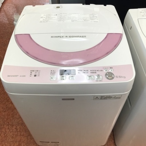 洗濯機　SHARP 5.5キロ　2016年製