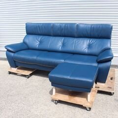 INCOON ブルー　ソファ 3人掛け 3人掛けソファ ブルー 美品 (オットマン無し) INCOON ブルーソファ 3人掛け