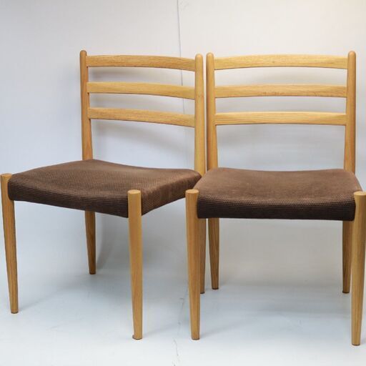 115) 柏木工株式会社 OGA17 ダイニングチェア シガーロ 椅子 ペアセット オーク材 色 WO