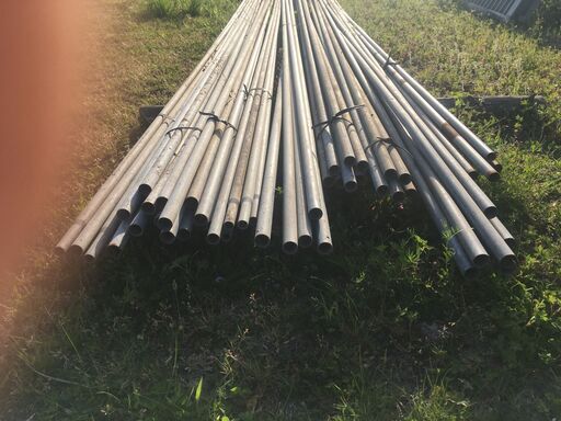 農業用ハウス直管パイプ　直径19ｍｍ・22ｍｍ　長さ5ｍ・4ｍ混合不揃い