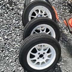 ダートラ、ラリー、オフロード走行に　175/65R14　ブリジストン　ポテンザ　ピッチ100+35、4穴 エンケイ　ターマック