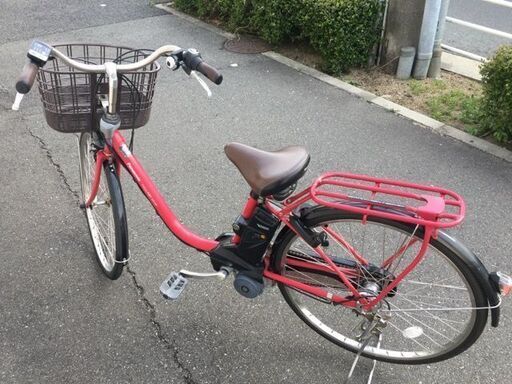 地域限定送料無料 パナソニック ビビDX 8,9AH 子供乗せ 新基準 赤