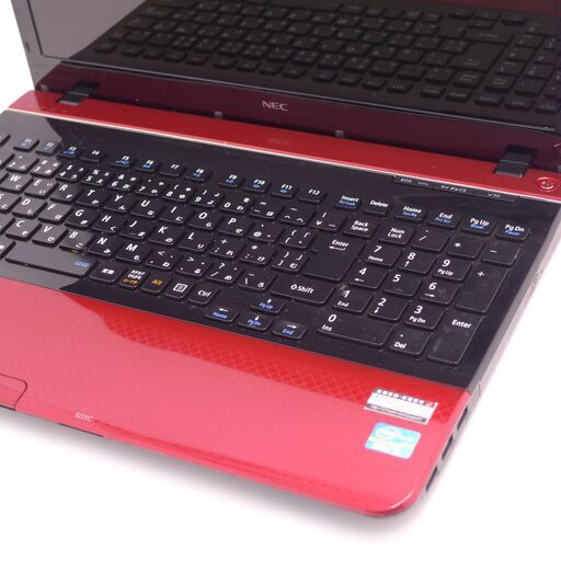 中古良品 赤色 ノートパソコン NEC PC-LS450JS6R 新品高速SSD Wi-Fi有 15.6型 第3世代Core i5 8GB BD-R 無線 webカメラ Win10 Office