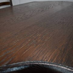 【ヤ取7/28終了】≪y150ジ 0816-02≫アンティーク 高級 ダイニングセット ベルギー テーブル 椅子4脚 木製