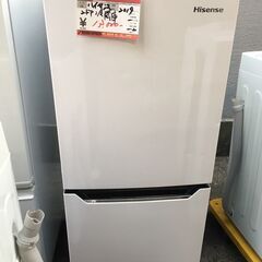 ☆中古 激安！！￥13,000！！Hisense 130㍑2ドア冷蔵庫 家電 2019年製
