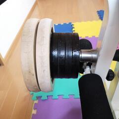 筋トレ☆室内使用、ベンチプレス＆ダンベル 鉄アレイset☆