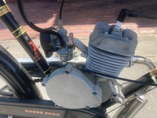 アンティークな自転車　昭和レトロ実用車風　原動機付