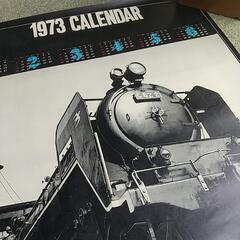 古い 蒸気機関車 のカレンダー  1973年国鉄カレンダー 他