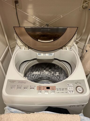 SHARP★10kg洗濯機★１年半のみ使用の美品★4月15日迄