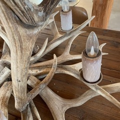 シカ角　インテリア照明　シャンデリア　ヴィンテージ