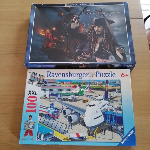 2点800円 パズルパイレーツオブカリビアン 1000ピース 飛行機 100ピース アメリカ製 Suganuma 儀保のパズルの中古あげます 譲ります ジモティーで不用品の処分