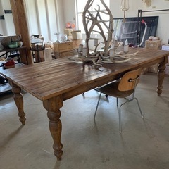 カリフォルニア輸入家具　超大型　ウッドダイニングテーブル