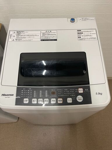 当日配送も可能です■都内近郊無料で配送、設置いたします■洗濯機 Hisense HW-T55C 5.5キロ 2018年製■HIS3A