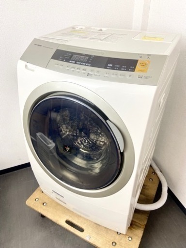 激安‼️ 衣類の傷みを抑えながら汚れを落とすドラム式洗濯乾燥機（ハイブリッド乾燥対応)SHARPドラム式洗濯乾燥機ES-ZP1-NL