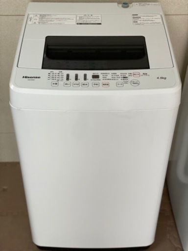 送料・設置込み　洗濯機　4.5kg Hisense 2016年