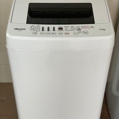 送料・設置込み　洗濯機　4.5kg Hisense 2016年
