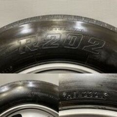 新車外し【BS R202 205/80R17.5 120/118L LT】トラックタイヤ【トラックホイール 17.5×5.25 115-8TC 5H PCD208+115】キャンター等(VTN573)クレジットカード QRコード決済可能 新車外し【BS R202 205/80R17.5 120/118L LT】1本【トラックホイール 17.5×
