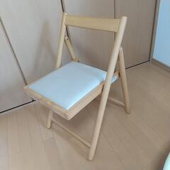 ニトリ 折り畳み木製椅子 - 京都市
