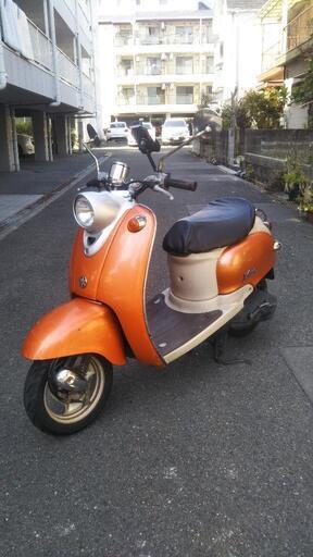 【配送可\u0026整備済】ヤマハ　ビーノ　オレンジ　2st　原付　バイク　50cc　スクーター