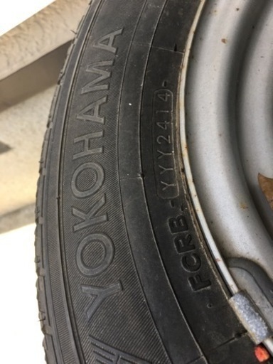 サニトラ　取り外しノーマルタイヤ　スチールホイール付　155R12 8PR ×4本　6〜7分山