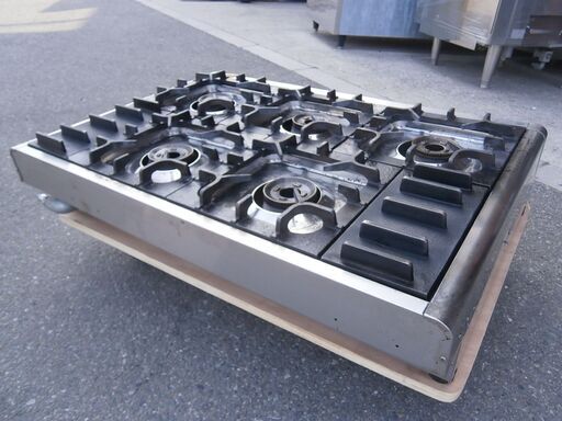 ☆中古品 マルゼン 5口ガスコンロ 都市ガス M-825C 2020年製