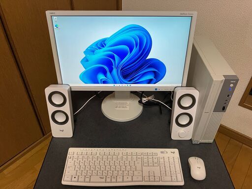 値下げ！【美品】NECデスクトップPC (i3-6100/8GBメモリー/120GB SSD/Windows11Pro/無線LAN/ワイヤレスキーボード＆マウス ★ PCスピーカー ★ NECフルHD液晶モニター