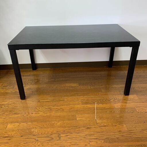 【値下げしました！】ガラステーブル　446B　GDT-7639　ブラック　黒　ダイニングテーブル　パソコンデスク