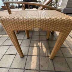 DEDON　デドン　パナマビーチチェアー2台　サイドテーブルセット