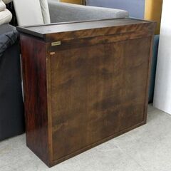 北海道民芸家具 飾り棚 幅88cm 収納家具 書斎机の上の棚 書棚 キャビネット 民芸 日本の家具 札幌市西区 西野